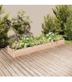 vidaXL Garden Raised Bed with Liner 240x45x25 cm Solid Wood Fir — Colour: natural, Size: 240 x 45 x 25 cm