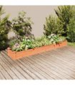 vidaXL Garden Raised Bed with Liner Brown 240x45x25 cm Solid Wood Fir — Size: 240 x 45 x 25 cm