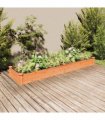 vidaXL Garden Raised Bed with Liner Brown 240x60x25 cm Solid Wood Fir — Size: 240 x 60 x 25 cm