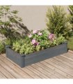 vidaXL Garden Raised Bed with Liner Grey 120x60x25 cm Solid Wood Fir — Size: 120 x 60 x 25 cm