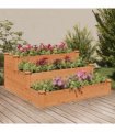 vidaXL Garden Raised Bed Brown 120x120x56 cm Solid Wood Fir