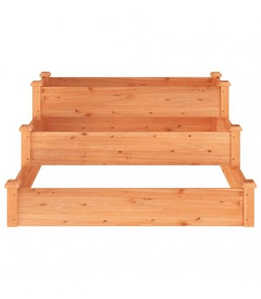 vidaXL Garden Raised Bed Brown 120x120x56 cm Solid Wood Fir