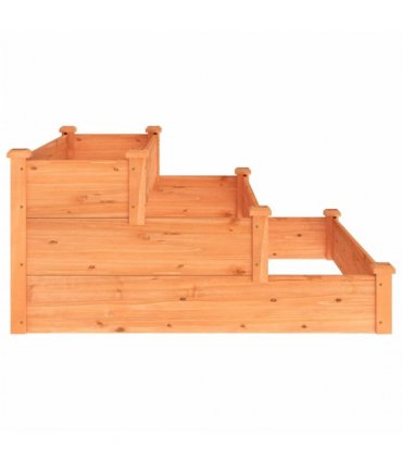 vidaXL Garden Raised Bed Brown 120x120x56 cm Solid Wood Fir