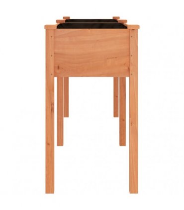 vidaXL Planter with Liner Brown 161x45x76 cm Solid Wood Fir — Size: 161 x 45 x 76 cm