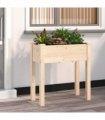 vidaXL Planter with Liner 71x37x76 cm Solid Wood Fir — Colour: natural, Size: 71 x 37 x 76 cm