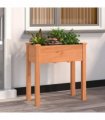 vidaXL Planter with Liner Brown 71x37x76 cm Solid Wood Fir — Size: 71 x 37 x 76 cm