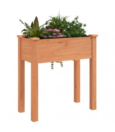 vidaXL Planter with Liner Brown 71x37x76 cm Solid Wood Fir — Size: 71 x 37 x 76 cm