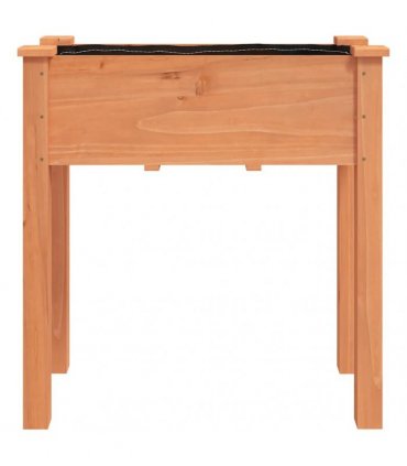 vidaXL Planter with Liner Brown 71x37x76 cm Solid Wood Fir — Size: 71 x 37 x 76 cm