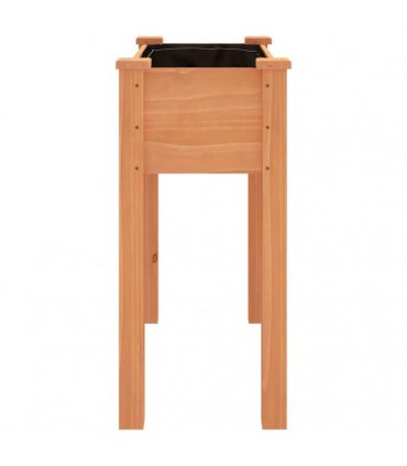 vidaXL Planter with Liner Brown 71x37x76 cm Solid Wood Fir — Size: 71 x 37 x 76 cm