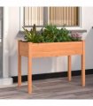 vidaXL Planter with Liner Brown 118x59x76 cm Solid Wood Fir — Size: 118 x 59 x 76 cm