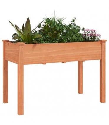 vidaXL Planter with Liner Brown 118x59x76 cm Solid Wood Fir — Size: 118 x 59 x 76 cm