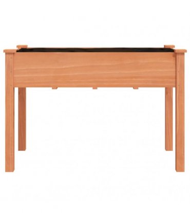 vidaXL Planter with Liner Brown 118x59x76 cm Solid Wood Fir — Size: 118 x 59 x 76 cm