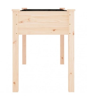 vidaXL Planter with Liner 118x59x76 cm Solid Wood Fir — Colour: natural, Size: 118 x 59 x 76 cm