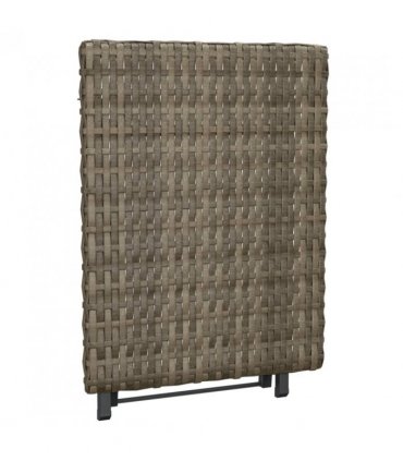 vidaXL Folding Table Grey 45x35x32 cm Poly Rattan
