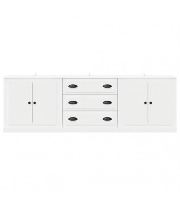 vidaXL Sideboards 3 pcs White Engineered Wood — V0671963990