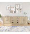 vidaXL Sideboards 3 pcs Sonoma Oak Engineered Wood — V0671963992