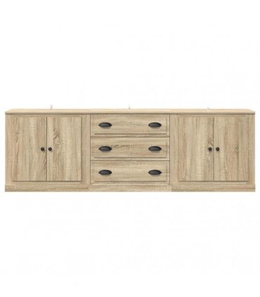 vidaXL Sideboards 3 pcs Sonoma Oak Engineered Wood — V0671963992