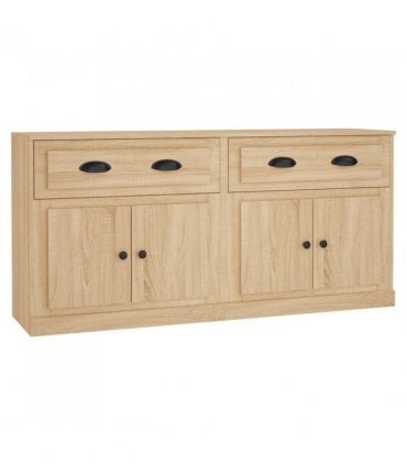 vidaXL Sideboards 2 pcs Sonoma Oak Engineered Wood — V0671964023
