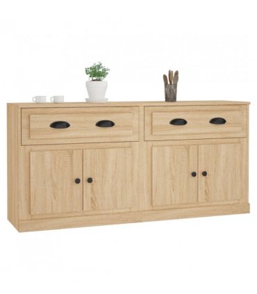 vidaXL Sideboards 2 pcs Sonoma Oak Engineered Wood — V0671964023