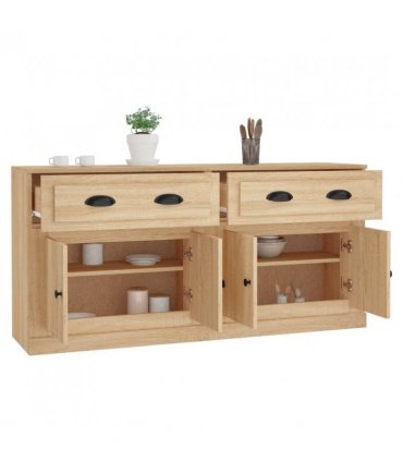 vidaXL Sideboards 2 pcs Sonoma Oak Engineered Wood — V0671964023