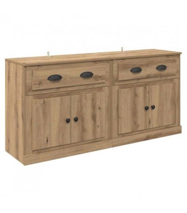vidaXL Sideboards with Drawer 2 pcs Artisan Oak 70 x 35.5 x 67.5 cm — V0671964024