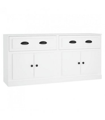 vidaXL Sideboards 2 pcs White Engineered Wood