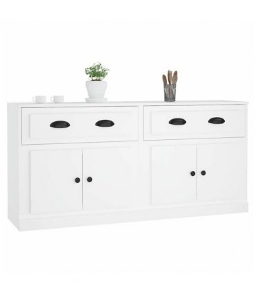vidaXL Sideboards 2 pcs White Engineered Wood