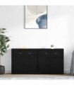 vidaXL Sideboards 2 pcs Black Oak 70 x 35.5 x 67.5 cm Engineered Wood — V0671964030