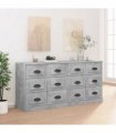 vidaXL Sideboards 2 pcs Concrete Grey Engineered Wood — V0671964037