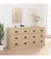 vidaXL Sideboards 2 pcs Sonoma Oak Engineered Wood — V0671964038
