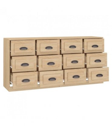vidaXL Sideboards 2 pcs Sonoma Oak Engineered Wood — V0671964038