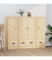 vidaXL Highboards 3 pcs Sonoma Oak Engineered Wood