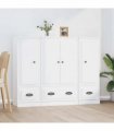 vidaXL Highboards 3 pcs White Engineered Wood