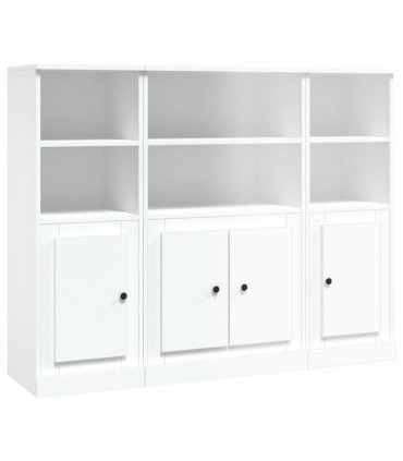 vidaXL Highboards 3 pcs White Engineered Wood — V0671964060