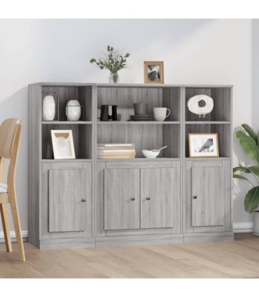 vidaXL Highboards 3 pcs Grey Sonoma Engineered Wood — V0671964062