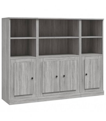 vidaXL Highboards 3 pcs Grey Sonoma Engineered Wood — V0671964062