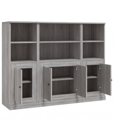vidaXL Highboards 3 pcs Grey Sonoma Engineered Wood — V0671964062