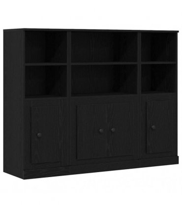 vidaXL Highboard Black Oak 132 x 35.5 x 103.5 cm Engineered Wood