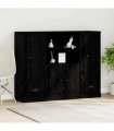 vidaXL Highboard Black Oak 132 x 35.5 x 103.5 cm Engineered wood — V0671964066