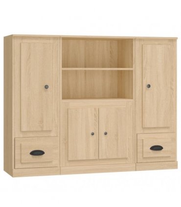 vidaXL Highboards 3 pcs Sonoma Oak Engineered Wood — V0671964068