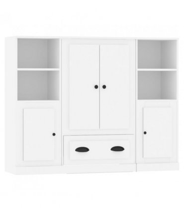 vidaXL Highboards 3 pcs White Engineered Wood — V0671964071