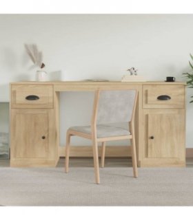 vidaXL Desk with Cabinet Sonoma Oak Engineered Wood