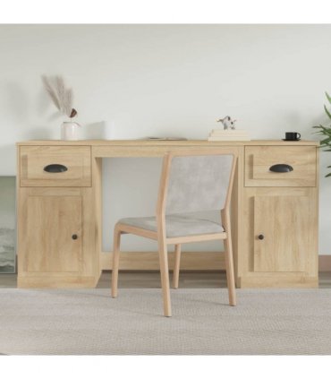 vidaXL Desk with Cabinet Sonoma Oak Engineered Wood
