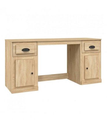 vidaXL Desk with Cabinet Sonoma Oak Engineered Wood