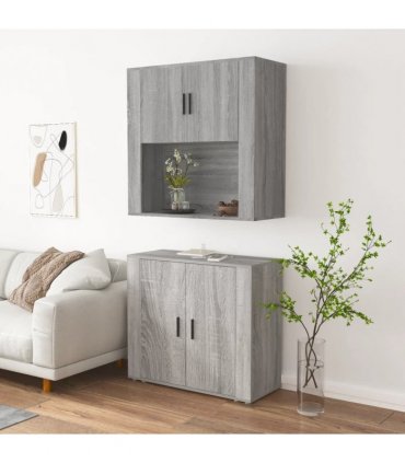 vidaXL Highboard Grey Sonoma Engineered Wood