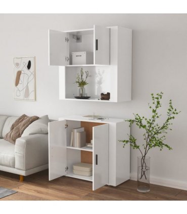 vidaXL Highboard White Engineered Wood