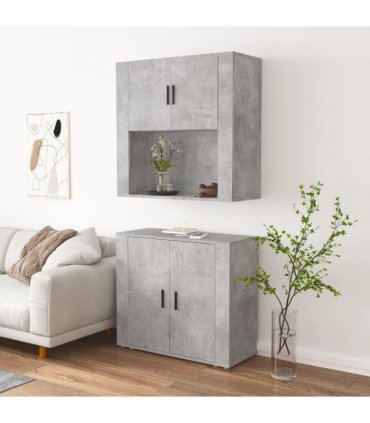 vidaXL Highboard Concrete Grey Engineered Wood