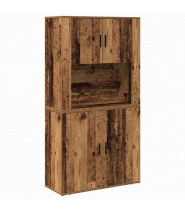 vidaXL Highboard Old Wood 80 x 33 x 150 cm Engineered Wood
