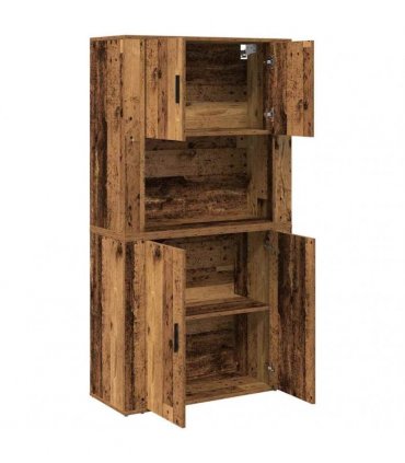 vidaXL Highboard Old Wood 80 x 33 x 150 cm Engineered Wood