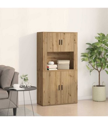 vidaXL Highboard Artisan Oak 80 x 33 x 150 cm Engineered Wood